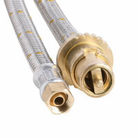 Caravan  Home LPG  BBQ SS Braided Gas hose 1/4 BSP FC x Male Bayonet  3 M long