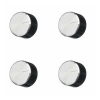 Siemens BOSCH Cooker Oven Hob Silver Black 4 x Knob Switch Button PKE645C14A/02 PKE645C1 spare part