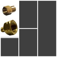 Universal Brass Female POL / BBQ (CGA510) Gas Adapter to Male 1/4" NPT MI-M284 spare part