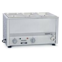 COMMERCIAL ROBAND COUNTER TOP BAIN MARIE FOOD WARMER BM2B GP885 - 3x1/3 GN