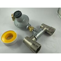 DOUBLE OUTLETS Bayonet to POL Adaptor For LPG Bottle  Regulator Gas Heater Bbq