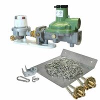 LPG Regulator with Automatic Changeover - 600MJ c/w Bracket + 2 Copper Pigtails