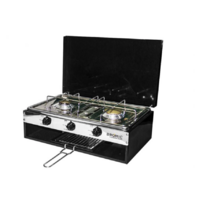BROMIC LIDO JUNIOR CARAVAN 2 BURNER STOVE WITH GRILL  STRUDY COOKING FLAME PROOF