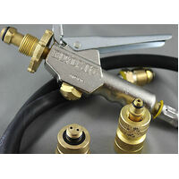 Universal BRN NEW LPG Gas Bottle Filler Gun & Hose Kit  with Primus and Companion Adapters spare part