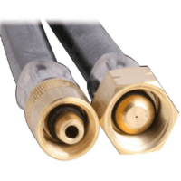 LPG NATURAL GAS HOSE 6mm PVC BLACK M14x1 x 3/8'' BSP-LHF 6HLB1200 1200mm