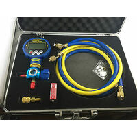 Universal NEW DIGITAL SINGLE MANIFOLD &  TEMPERATURE  GAUGE SET WK-6881L SIGHT GLASS spare part