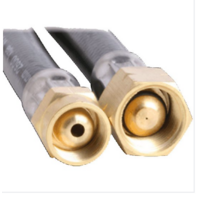 Universal GENUINE LPG NATURAL GAS HOSE 6mm PVC BLACK M14x1 x 3/8'' BSP-LHF 6HSB0600 600mm spare part
