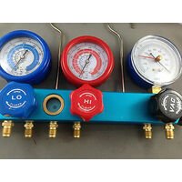Universal AIR CONDITIONER  REFRIGERATION  MANIFOLD GAUGE 6-WAY HIGH LOW VACUUM R410, R134A spare part