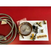 Deluxe Caravan LPG Bayonet 2m Install Kit+3m S/S Bayonet Gas Hose WeberQBBQ,5/16