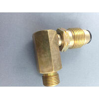 BBQ LPG CATERING POL TO 3/8" LH THREAD RIGHT ANGLE CM4160