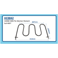 1250W 230V PIE WARMER ELEMENT 40DT HC0042