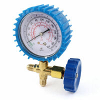 Universal 1/4 SAE Male  0-220PSI Single Manifold Gauge  Air Conditioner Fridge Service spare part