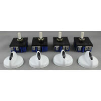 Westinghouse SIMPSON CHEF WESTINGHOUSE SIMMERSTAT SWITCH MP-101 WITH WHITE KNOBS SET OF 4 spare part