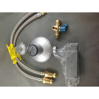 DUAL LPG CYLINDER 2 STAGE REGULATOR MANUAL TAP 250 MJ/HR 5KG/HR 6060594