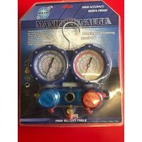 Universal DUAL MANIFOLD GAUGE R32 R410A R134a R22  BALL VALVE HOSE BRASS ADAPTOR WK-C7202B spare part