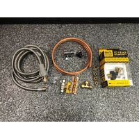 Caravan LPG Bayonet Install Kit 5m Camper Weber Q Baby Q Retrofit 3/8  Gas Fuse