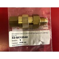 LPG BBQ CAMPING  QUICK CONNECT LPG ADAPTER  COUPLING 1/2 M sae x 1/2 F sae