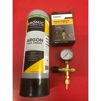 2x Disposable Gas Bottle PURE ARGON  2.2 Litre,Combo Kit MIG TIG Wine Saver+1hos