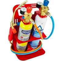 PORTABLE OXY SET KIT INCLUDING 3 X HEADS 1 X HOSE SET 1 X STAND TORCH GUN & ACCS