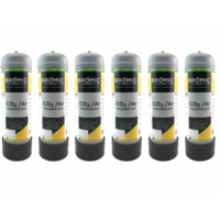 6 x BOTTLE BULK PAC Disposable Gas Bottle - ARGON / CO2 - 2.2 Litre