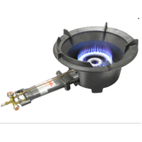 High Pressure 80MJ LP Gas Wok Burner Cooker  DualRing ControlHose & Regulator