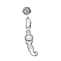 Genuine Hose Drain+air Chamber+pressure Switch For Electrolux Spare Part No: 147163100