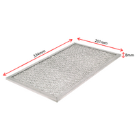 Genuine Filter 201mm X 334mm X 8mm Thick For Electrolux Spare Part No: ACC089