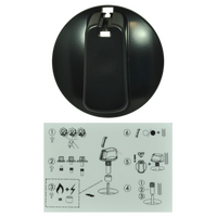 Genuine Knob Single- Universal Kit Black, 55mm Skirt For Electrolux Spare Part No: UK-55B1