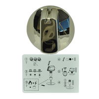 Genuine Knob Single- Universal Kit Chrome, 55mm Skirt For Electrolux Spare Part No: UK-55C1