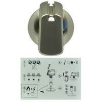 Genuine Knob Single- Universal Kit Stainless Steel Appearance, 40mm Skirt For Electrolux Spare Part No: UK-40S1