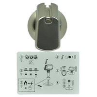 Genuine Knob Single- Universal Kit Stainless Steel Appearance, 35mm Skirt For Electrolux Spare Part No: UK-35S1