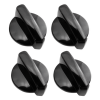 Genuine Knob Control Black Kit Of 4 For Electrolux Spare Part No: 305470107K