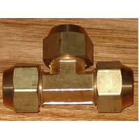 Universal Brass 5/8" SAE Flare T-Union With Flare Nuts For 3 X RF391 Fridges and Freezers spare part