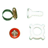 Universal Plastic Nut & Tail with Filter Washer & Clamp suits 10mm Hose For Washing Machines spare part