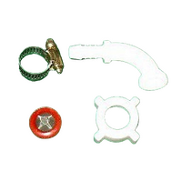 Universal Rightangled Plastic Nut & Tail with Filter Washer & Clamp suits 10mm Hose For Washing Machines spare part