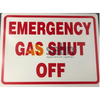 Universal Gas Emergency Shut-Off Notice Sign for LPG CARAVAN SHOP RESTUARANT spare part