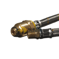 Universal SS Pigtail 600mm with Hex Nut and 1/4″ Male NPT for LPG CARAVAN SHOP RESTUARANT spare part