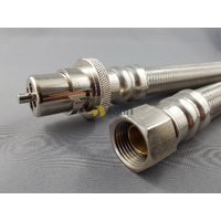 Universal 1.2M Bayonet Stainless Steel Hose with 1/2″ F BSP End for LPG CARAVAN SHOP RESTUARANT spare part