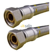 Universal 600mm 13mm SS Braided Hose with 1/2″ F&F for LPG CARAVAN SHOP RESTUARANT spare part