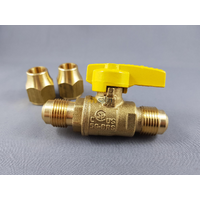 1/2″ SAE Double Flare Ball Valve with Nuts for LPG CARAVAN SHOP RESTUARANT
