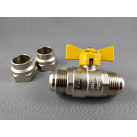 Universal 3/4″ BSP Ball Valve with Flare and Nuts for LPG CARAVAN SHOP RESTUARANT spare part