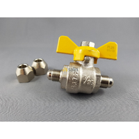 Universal 5/16″ SAE Flare Ball Valve with Nuts for LPG CARAVAN SHOP RESTUARANT spare part