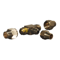 1/2″ Flare x 3/8″ Flare Reducing Tee with Nut Included for LPG CARAVAN SHOP RESTUARANT