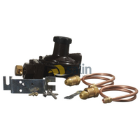Universal REGO Dual Bottle Twin Stage Regulator 450MJ/h Pigtails 1/2″ Out for LPG CARAVAN SHOP RESTUARANT spare part