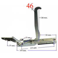 Ariston Delonghi Ariston Oven Hinge MM26(IX)-5, MM26(IX)-4, MM26(IX), FL666E(IX)CRF, F FL666E Ix Crf, DAU063042 spare part