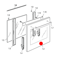 Delonghi Delonghi Oven Door Outer Glass External Glass DEF608E DEF608GW spare part
