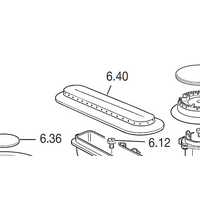Delonghi Delonghi Oven Gas Fish Burner L91GW, D906GWF, DE906GWF, D926GWF spare part