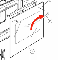 Delonghi Elba Delonghi Oven Door Handle OR60SCGX, *4624 spare part