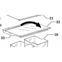 Elba Elba Fisher Paykel Fridge Veggie Bin Shelf Glass Only spare part