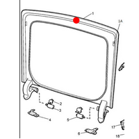 Electrolux Electrolux Washing Machine Lid Assembly Without Latch SWT8043 Only Part Number 1 in diagram spare part